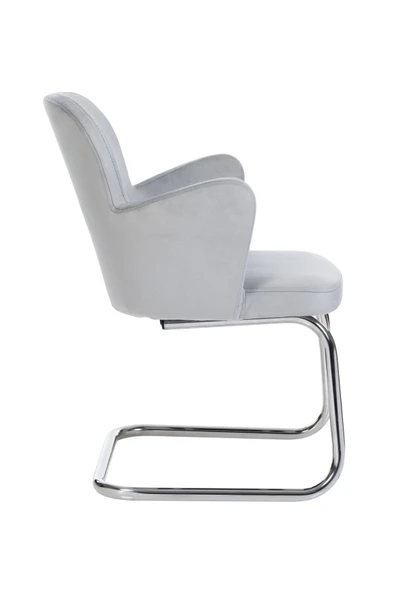 MARKAELZ MARKAELZ Krom Metal Ayaklı KELEBEK SANDALYE MİSAFİR KOLTUĞU BEKLEME KOLTUĞU - 3