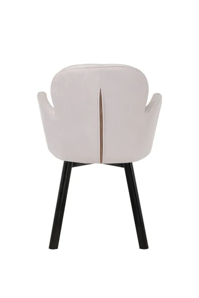 MARKAELZ SİYAH METAL AYAKLI SALON/MUTFAK SANDALYESİ KOLLUKELEBEK (BABYFACE) - Resim 4