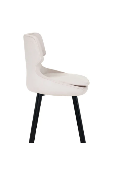 MARKAELZ SİYAH METAL AYAKLI SALON/MUTFAK SANDALYESİ SELEKULAK (BABYFACE) - Resim 3