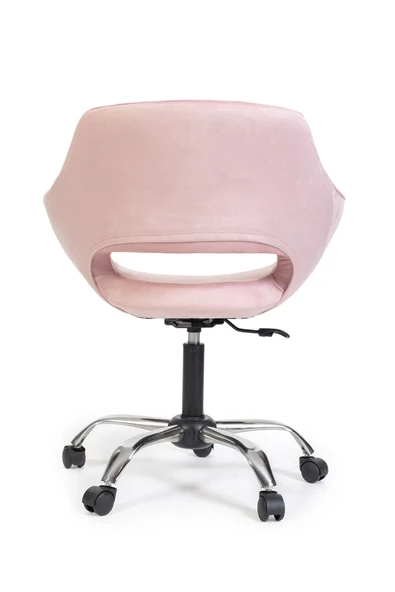 MARKAELZ Krom Metal Ayaklı Ofis Çocuk Odası Çalışma Sandalyesi (AYARLANILABİLİR) Pembe - Resim 4