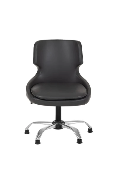 MARKAELZ Krom Metal Ayaklı Ofis Çocuk Odası Çalışma Sandalyesi (ayarlanilabilir)DERİ PAPUÇLU SELEKULAK ürün görseli 1