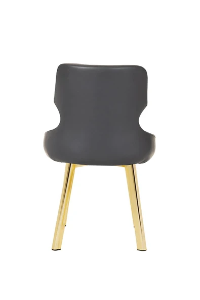 MARKAELZ GOLD METAL AYAKLI SALON/MUTFAK SANDALYESİ SELEKULAK (DERİ) - 4