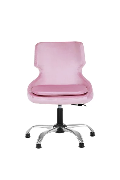 MARKAELZ Krom Metal Ayaklı Ofis Çocuk Odası Çalışma Sandalyesi (ayarlanilabilir) PAPUÇLU SELEKULAK ürün görseli 1