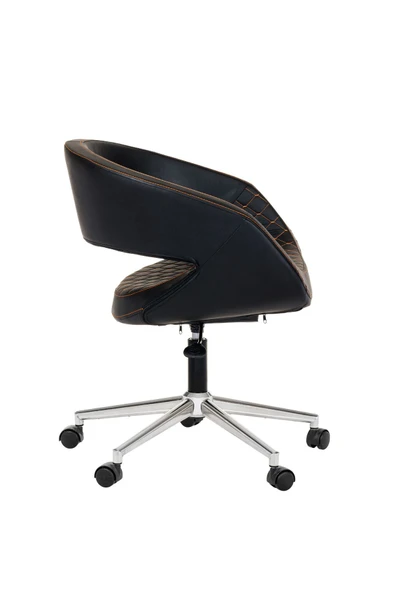 MARKAELZ Krom Metal Ayaklı  (ayarlanilabilir) Deri Kuaför Koltuğu - Resim 3