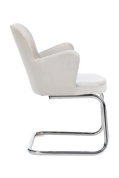 MARKAELZ MARKAELZ Krom Metal Ayaklı KELEBEK SANDALYE MİSAFİR KOLTUĞU BEKLEME KOLTUĞU - 3