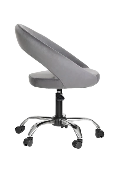 MARKAELZ Krom Metal Ayaklı Ofis Çocuk Odası Çalışma Sandalyesi (AYARLANILABİLİR) Raton Gri - 3