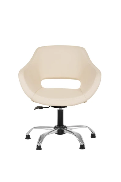 MARKAELZ Krom Metal Ayaklı Ofis Çocuk Odası Çalışma Sandalyesi (ayarlanilabilir) Papuçlu Deri CİERVO