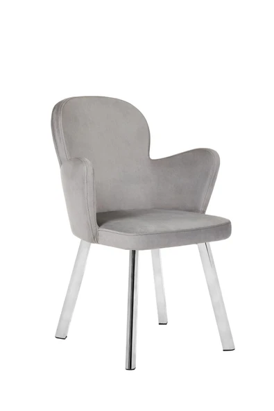 MARKAELZ KROM METAL AYAKLI SALON/MUTFAK SANDALYESİ KOLLUKELEBEK (BABYFACE) - 2