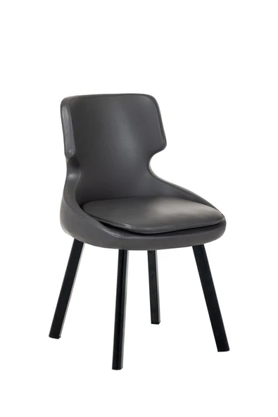 MARKAELZ SİYAH METAL AYAKLI SALON/MUTFAK SANDALYESİ SELEKULAK (DERİ) - Resim 2