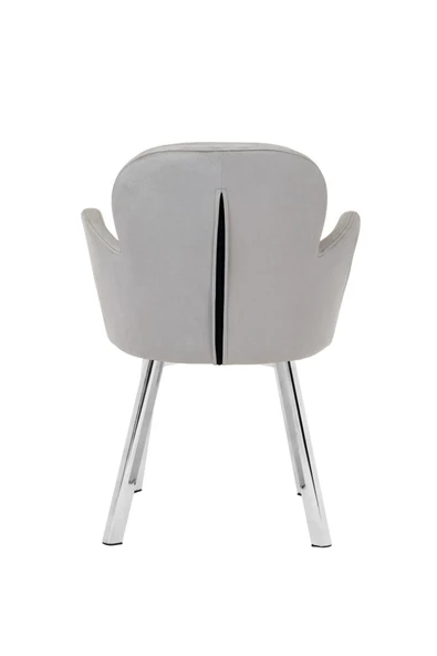 MARKAELZ KROM METAL AYAKLI SALON/MUTFAK SANDALYESİ KOLLUKELEBEK (BABYFACE) - 4