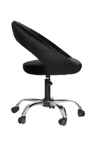 MARKAELZ Krom Metal Ayaklı Ofis Çocuk Odası Çalışma Sandalyesi (AYARLANILABİLİR) RATON SİYAH - 3