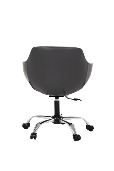 MARKAELZ Krom Metal Ayaklı Ofis Çocuk Odası Çalışma Sandalyesi (ayarlanilabilir)DERİ MONOKO - Resim 4