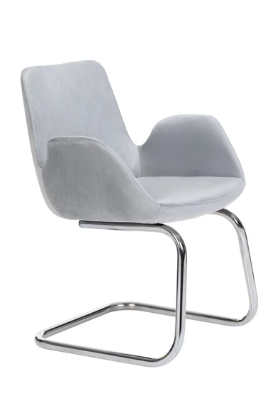 MARKAELZ Krom Metal Ayaklı PESCADO SANDALYE MİSAFİR KOLTUĞU BEKLEME KOLTUĞU - 2