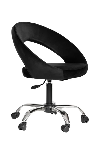 MARKAELZ Krom Metal Ayaklı Ofis Çocuk Odası Çalışma Sandalyesi (AYARLANILABİLİR) RATON SİYAH - 2