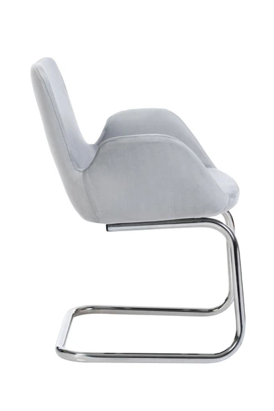 MARKAELZ Krom Metal Ayaklı PESCADO SANDALYE MİSAFİR KOLTUĞU BEKLEME KOLTUĞU - 3