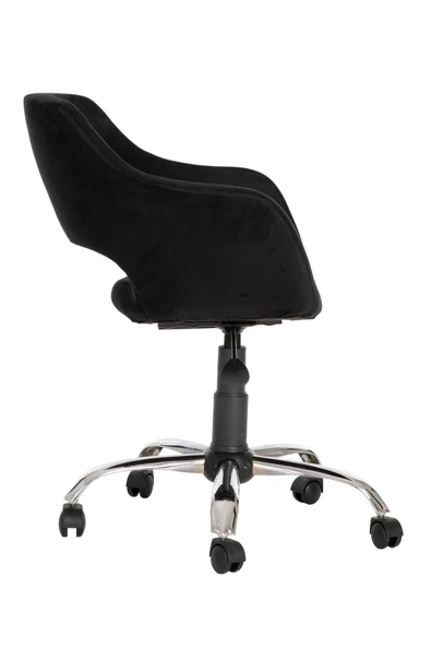 MARKAELZ Krom Metal Ayaklı Ofis Çocuk Odası Çalışma Sandalyesi (AYARLANILABİLİR) Siyah - Resim 4