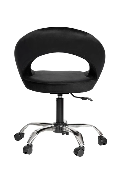 MARKAELZ Krom Metal Ayaklı Ofis Çocuk Odası Çalışma Sandalyesi (AYARLANILABİLİR) RATON SİYAH - 4