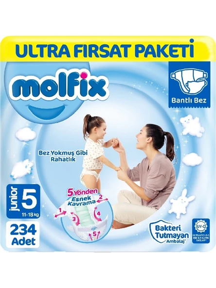 Molfix 5 Beden Junior 234'lü Bebek Bezi