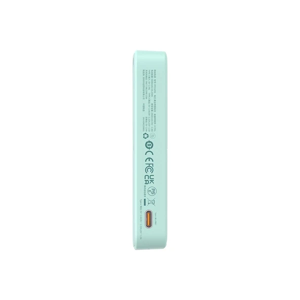 Baseus MagPro Magnetic Bracket Wireless Fast-Charging Power Bank 5000mAh 20W Peppermint Blue (with Simply Series Charging Cable Type-C to Type-C (20V/3A) 30cm White) - 4
