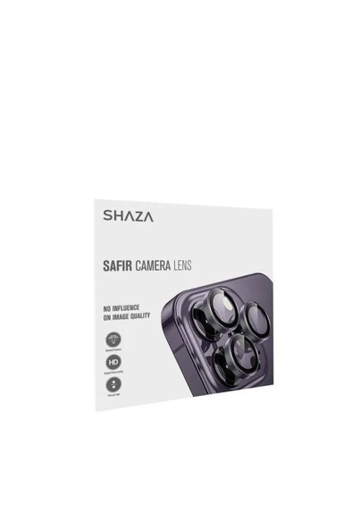 Shaza Iphone 15 Pro / 15 Pro Max Ile Uyumlu Darbeye Dayanıklı Mekanizmalı Safir Kamera Lens Koruyucu - 2