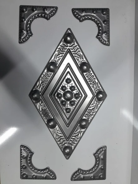DEKORATİF FERFORJE KAPI KÖŞE SÜSÜ/BASKILI SAÇ - 2