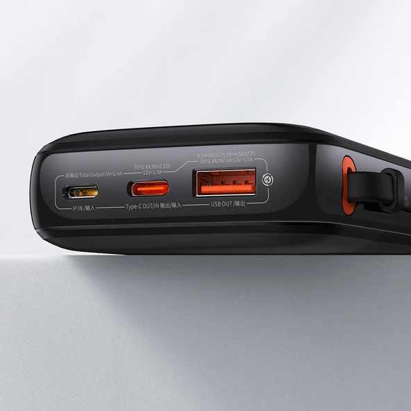 Baseus Qpow Pro 20 W Siyah 10000 mAh Hızlı Şarj Powerbank - 5