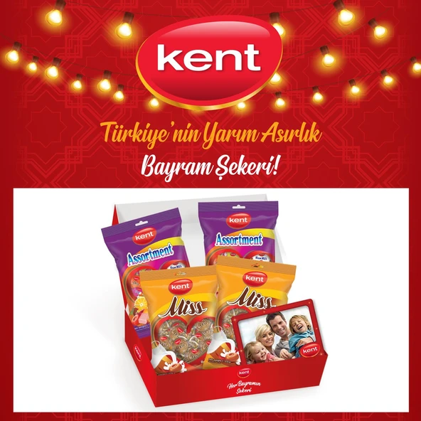 Kent Assortment Karışık (375 G)x2 + Tofy Meyveli Bayram Şekeri (375 G)x2