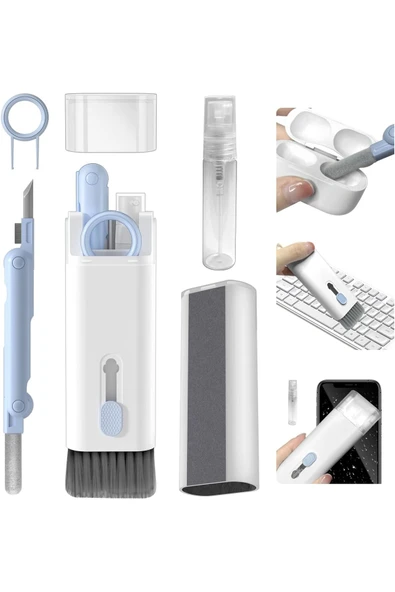 Çok Fonksiyonlu 7 Parça Airpods Klavye Ekran Kulaklık Temizleme Kiti - Resim 4