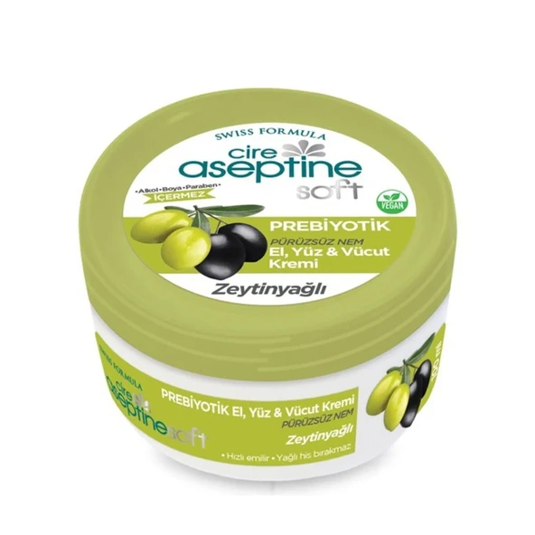 Cire Aseptine Soft Zeytinyağlı Nemlendirici Pürüzsüzleştirici Prebiyotikli Krem 100 ml + 30 ml