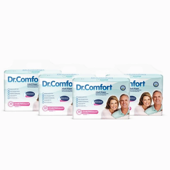 Dr.Comfort Yetişkin Bel Bantlı Hasta Bezi Small 30'lu 4 paket 120 adet - 2