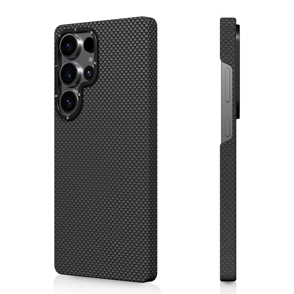 Galaxy S25 Ultra Kılıf M-safe Şarj Özellikli Aramid Fiber Youngkit 1500D Kevlar Extreme Wing Serisi Kapak - Resim 7