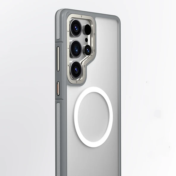 Galaxy S25 Ultra Kılıf M-safe Şarj Özellikli Youngkit Rock Sand Serisi Kapak - 9