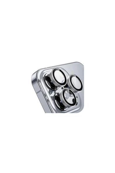 shaza Iphone 15 Pro / 15 Pro Max Ile Uyumlu Darbeye Dayanıklı Mekanizmalı Safir Kamera Lens Koruyucu - 2