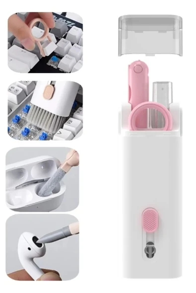 TİNEKE Çok Fonksiyonlu 7 Parça Airpods Klavye Ekran Kulaklık Temizleme Kiti - 6