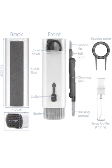 Çok Fonksiyonlu 7 Parça Airpods Klavye Ekran Kulaklık Temizleme Kiti - Resim 3