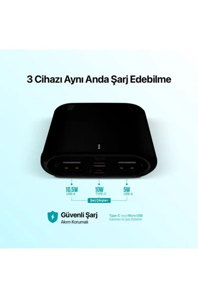 Ttec PowerSlim Duo 10.000mAh Taşınabilir Şarj Aleti / Powerbank - 3
