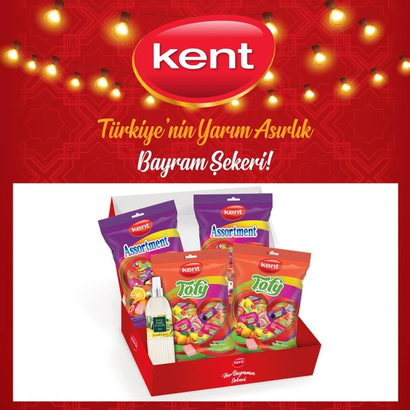 Kent Assortment Karışık (375 G)*2 + Tofy Meyveli Bayram Şekeri (375 G)*2 Kolonya Hediyeli - 2