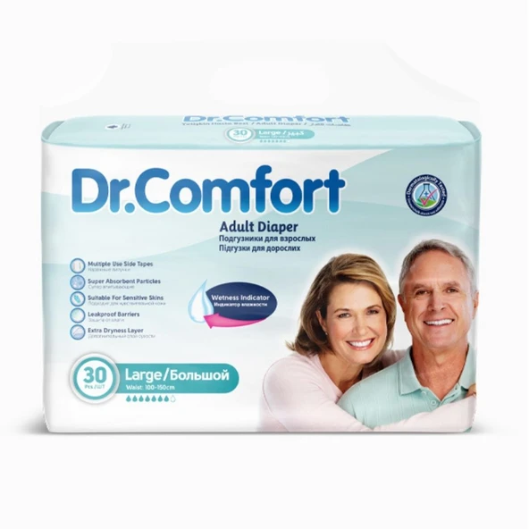 Dr.Comfort Yetişkin Bel Bantlı Hasta Bezi Large 30'lu 1 paket 30 adet - 2