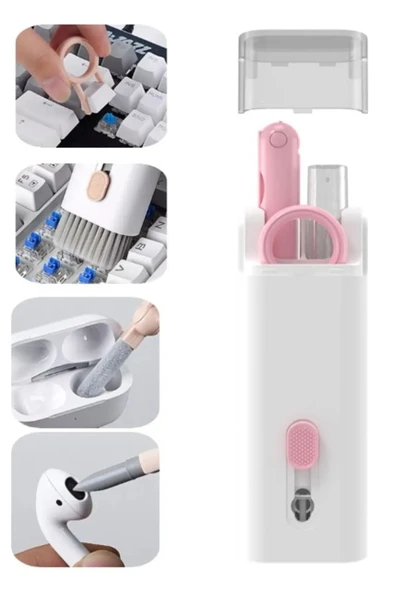 Çok Fonksiyonlu 7 Parça Airpods Klavye Ekran Kulaklık Temizleme Kiti - Resim 6