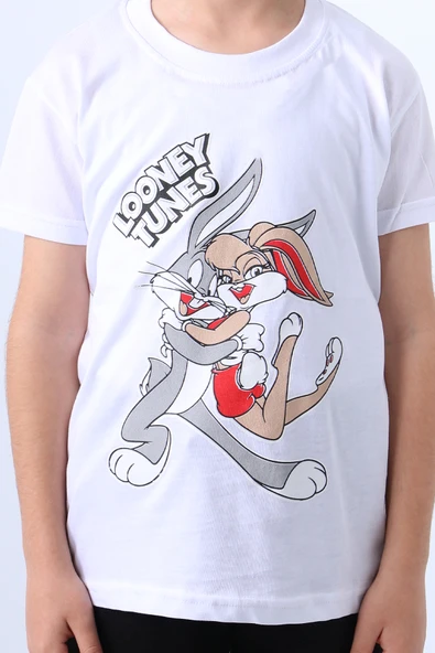 ERKEK ÇOCUK TSHİRT KARAKTER BASKILI BİSİKLET YAKA F16 - 3