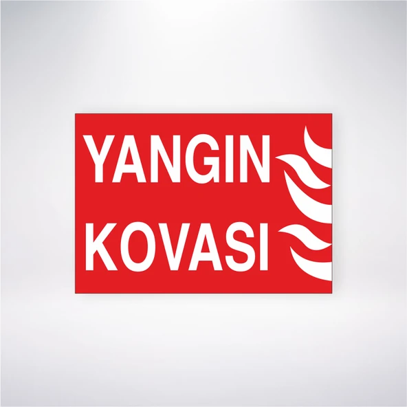 Yangın Kovası 21x28 Arkası Yapışkanlı Sticker