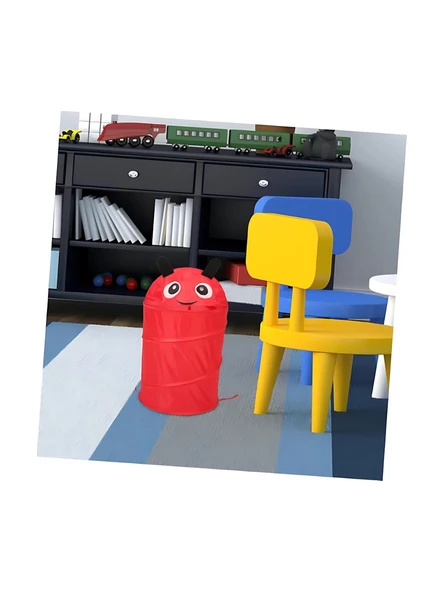 Çok Amaçlı Katlanır Oyuncak Filesi Hayvan Desenli Pratik Çamaşır Sepeti - 4