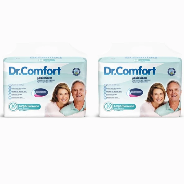 Dr.Comfort Yetişkin Bel Bantlı Hasta Bezi Large 30'lu 2 paket 60 adet - 2