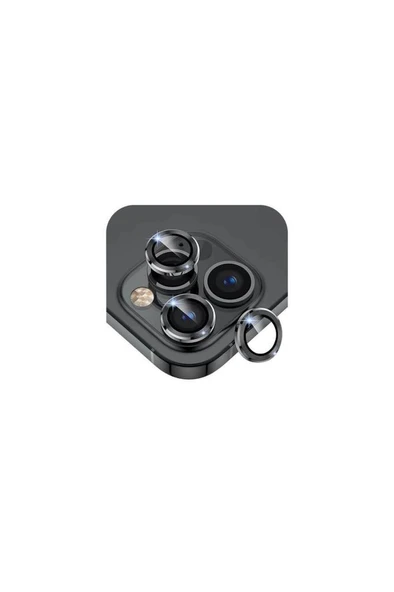 Shaza Iphone 15/15 Plus Ile Uyumlu Darbeye Dayanıklı Mekanizmalı Safir Kamera Lens Koruyucu Siyah