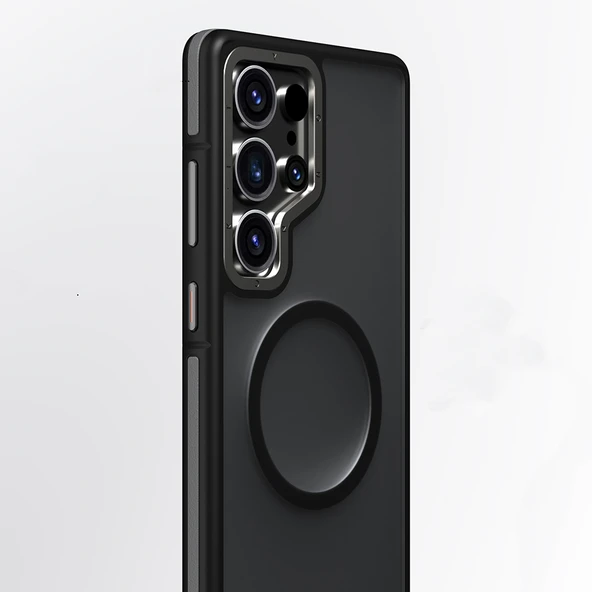 Galaxy S25 Ultra Kılıf M-safe Şarj Özellikli Youngkit Rock Sand Serisi Kapak - 10