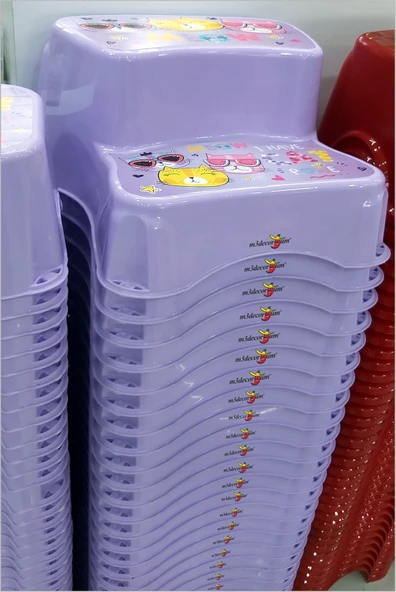 Mor Lila Sağlam Hediye Çocuk Yetişkin Bebek İçin Koltuk Küvet Beşik Masa Sandalye Basamağı Merdiveni - 4