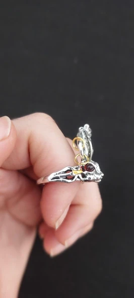 Sevimli Tavşan Vintage Gümüş Renk Retro Ayarlanabilir Tavşan Yüzük - 5