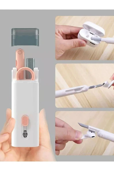 Çok Fonksiyonlu 7 Parça Airpods Klavye Ekran Kulaklık Temizleme Kiti - Resim 2
