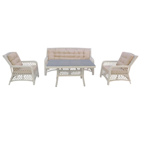 Ravello X | Rehome Rattan Üçlü Bahçe Oturma Takımı | 364 - 4