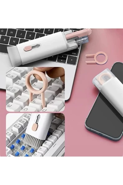 TİNEKE Çok Fonksiyonlu 7 Parça Airpods Klavye Ekran Kulaklık Temizleme Kiti - 5
